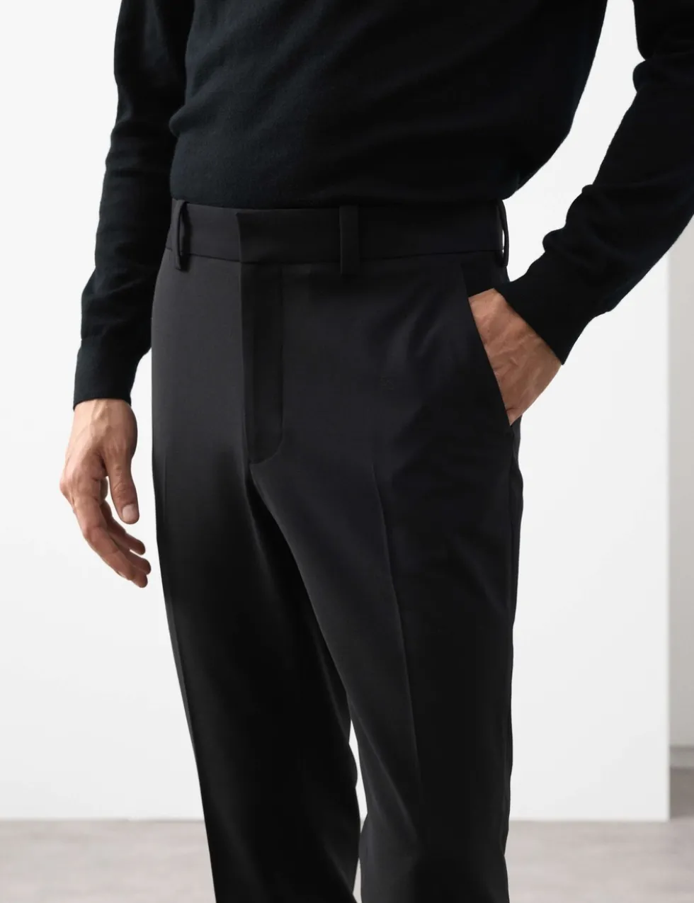 Slim Fit Wool Blend Performance Trousers