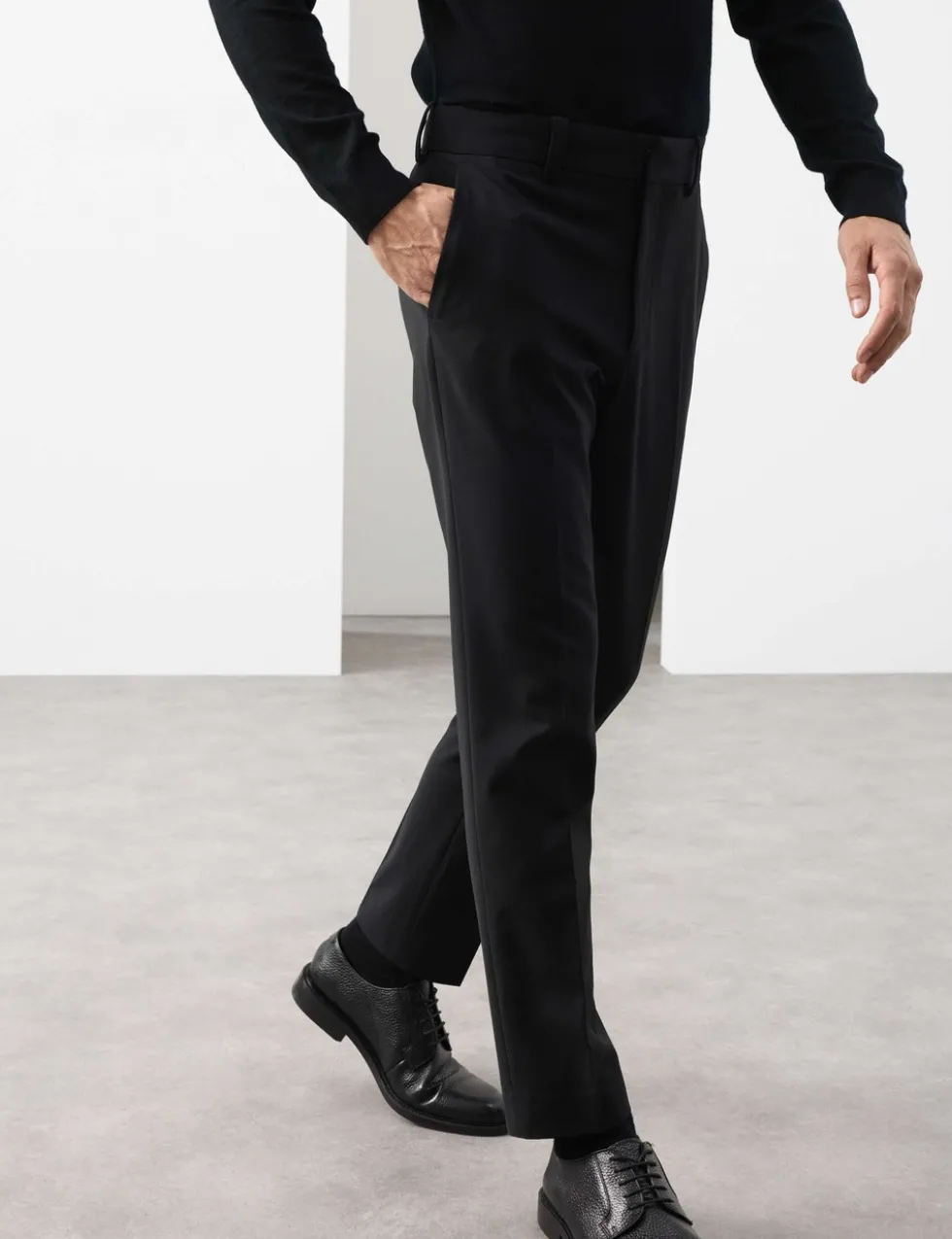Slim Fit Wool Blend Performance Trousers