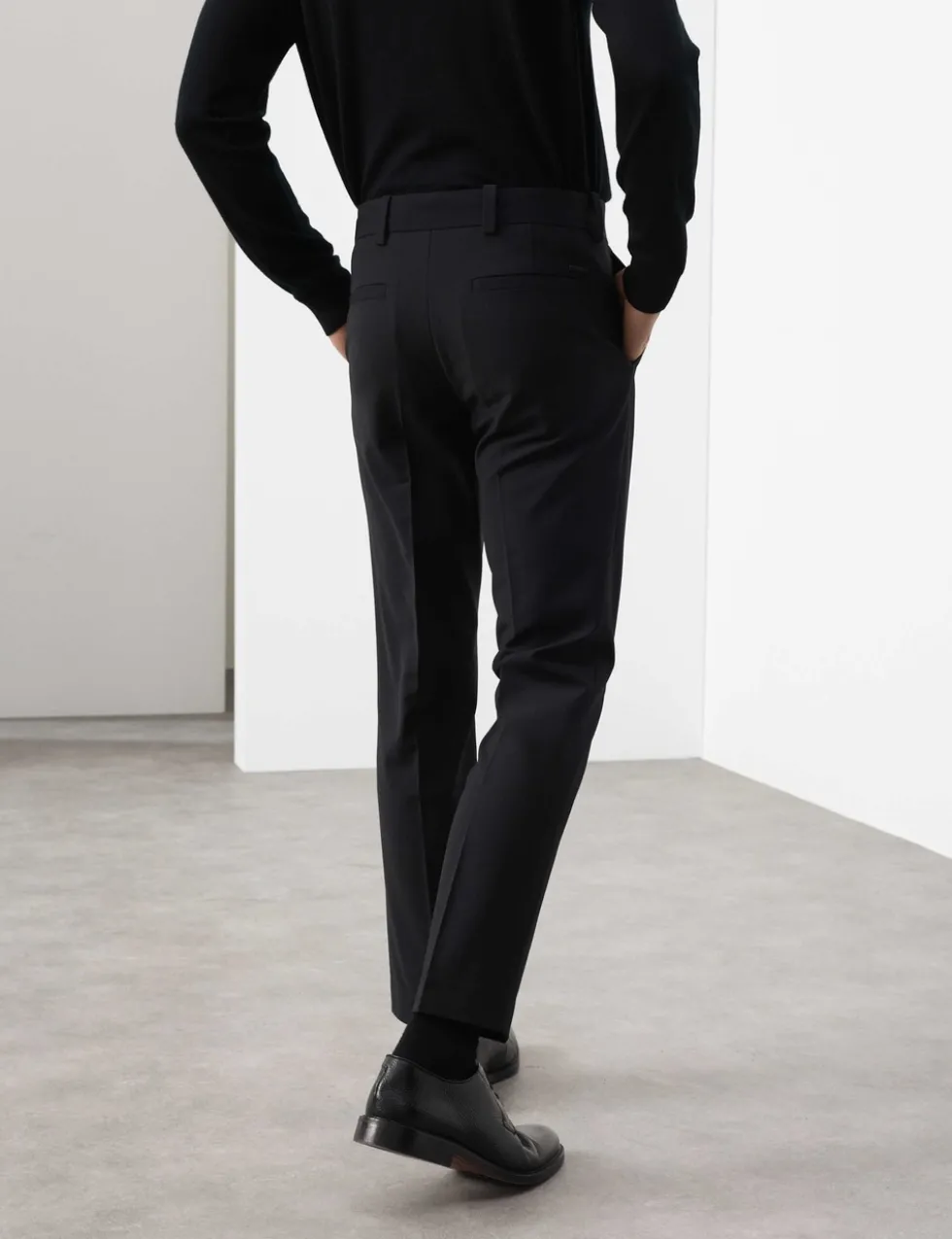Slim Fit Wool Blend Performance Trousers