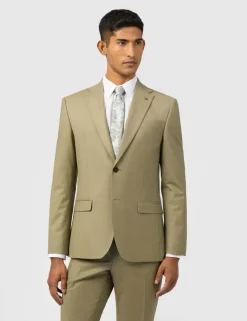 Slim Fit Wool Blend Single Breasted Suit Jacket
