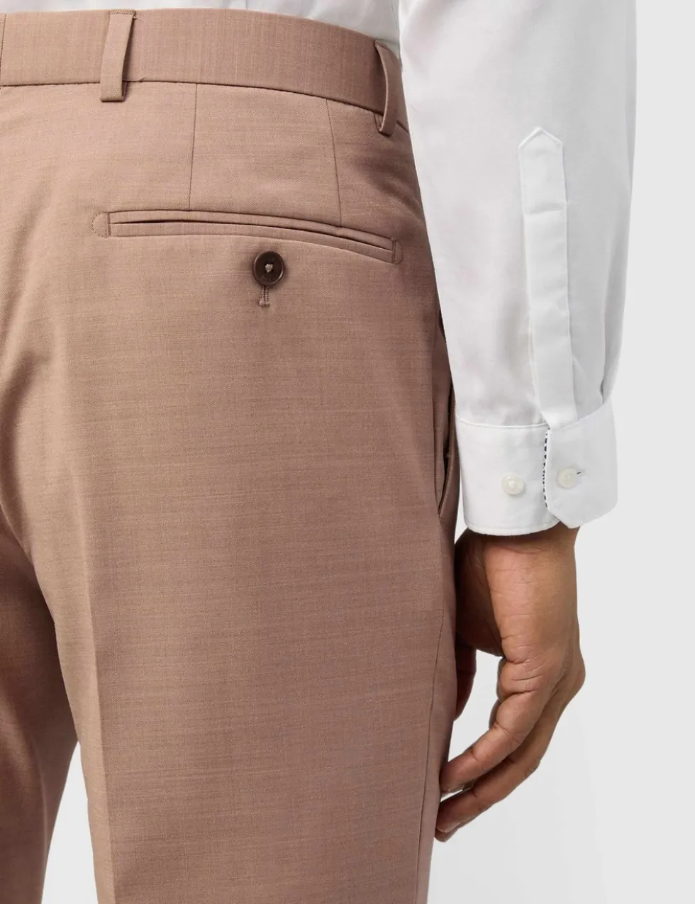 Slim Fit Wool Blend Suit Trousers