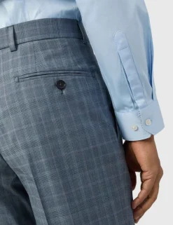 Slim Fit Wool Rich Check Durable Suit Trousers