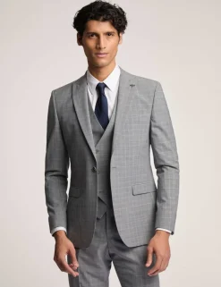Slim Fit Wool Rich Check Suit Jacket
