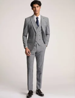 Slim Fit Wool Rich Check Suit Jacket