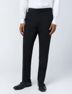 Slim Fit Wool Rich Flat Front Performance Trousers