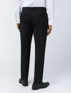 Slim Fit Wool Rich Flat Front Performance Trousers