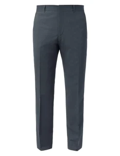 Slim Fit Wool Rich Flat Front Performance Trousers