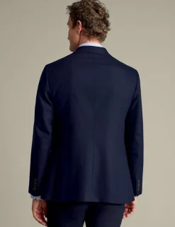 Slim Fit Wool Rich Stretch Textured Jacket