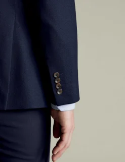 Slim Fit Wool Rich Stretch Textured Jacket