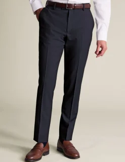 Slim Fit Wool Rich Striped Trousers