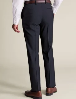 Slim Fit Wool Rich Striped Trousers