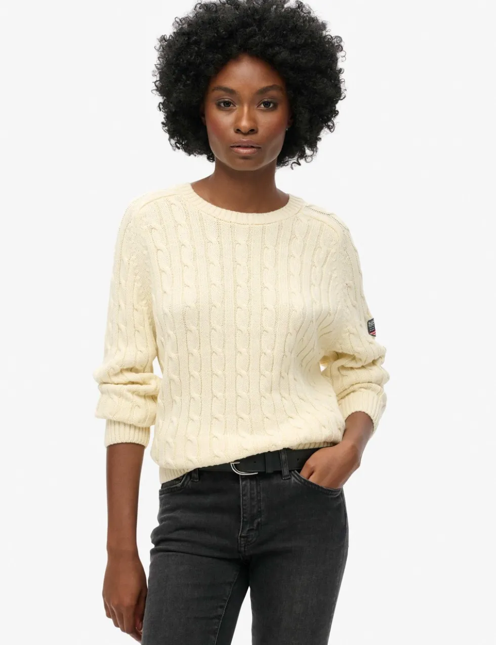 Slouchy Cable Knit Jumper
