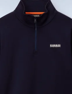 Small Box Pure Cotton Half Zip Sweatshirt