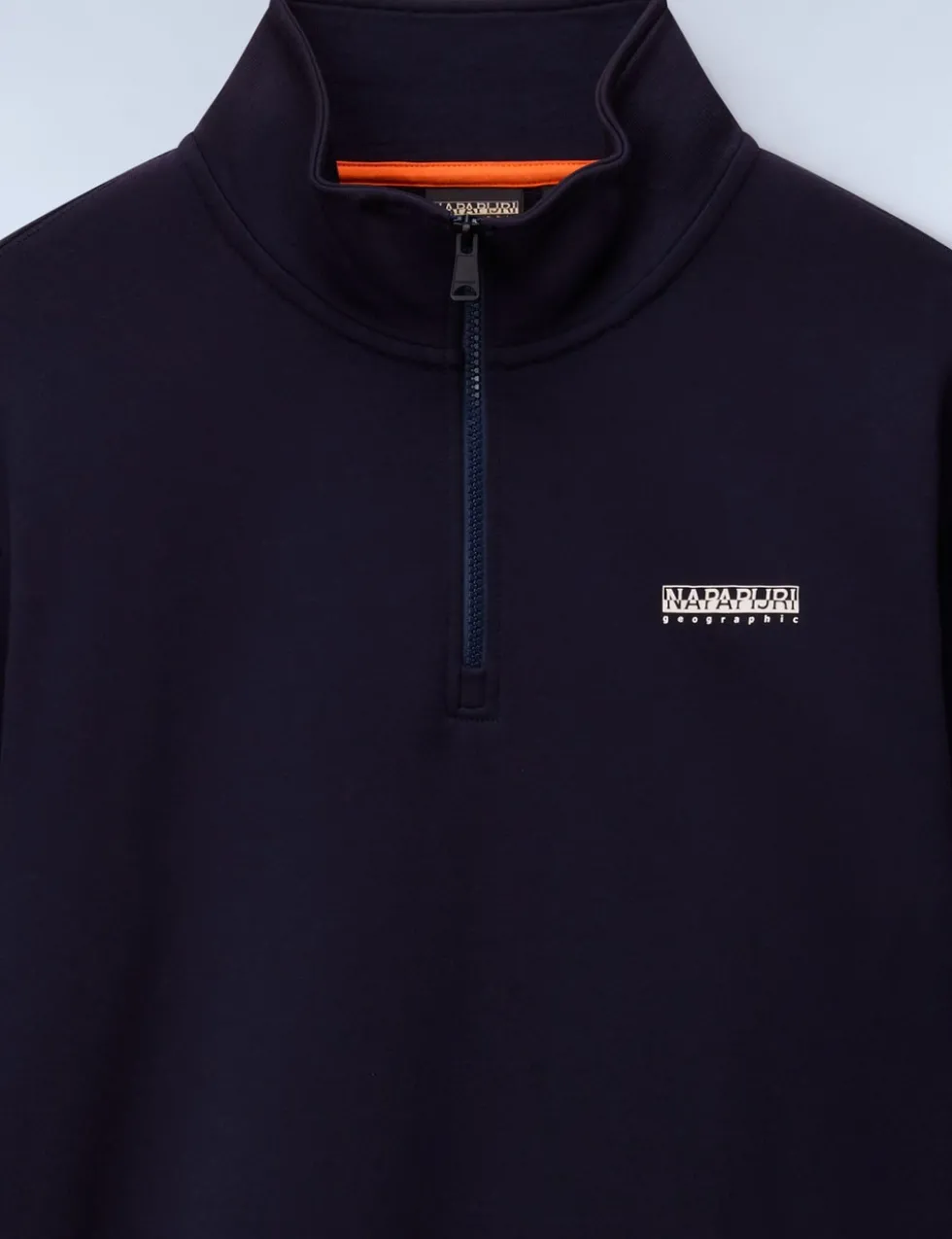 Small Box Pure Cotton Half Zip Sweatshirt