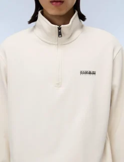 Small Box Pure Cotton Half Zip Sweatshirt