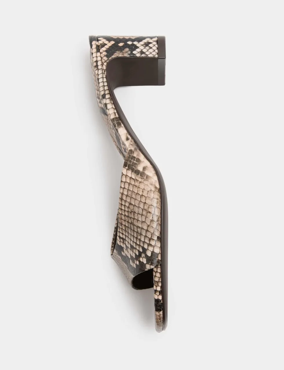 Snake Print Block Heel Mules