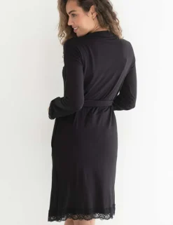 Sofa Loves Lace Jersey Wrap Dressing Gown