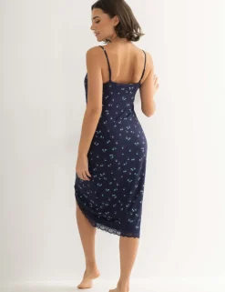 Sofa Loves Lace Soft Jersey Hidden Support Wrap Midi Chemise