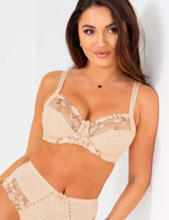 Sofia Lace Embroidered Side Support Bra (D-J)