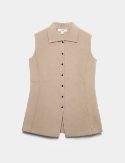 Soft Touch Longline Knitted Waistcoat