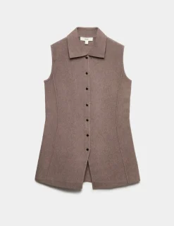 Soft Touch Longline Knitted Waistcoat