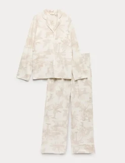 Soft Touch Printed Revere Pyjama Set