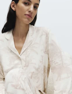Soft Touch Printed Revere Pyjama Set