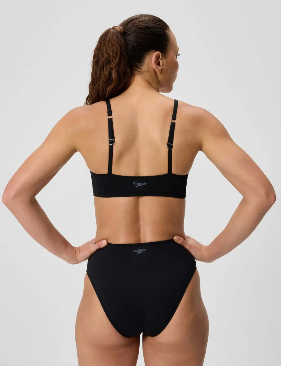 Solid Scoop Neck Bikini Top