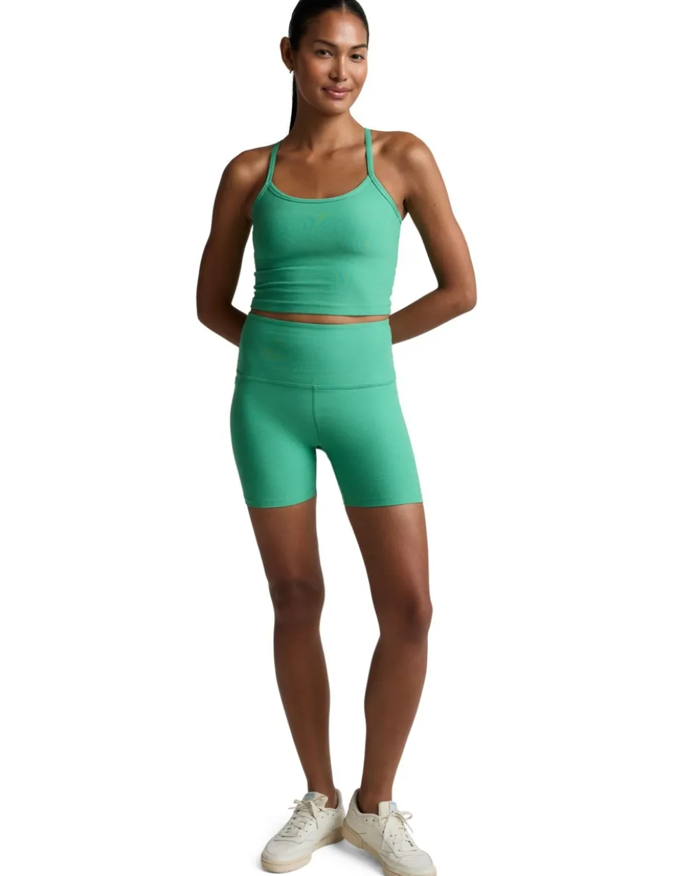 Spacedye Keep Pace High Waisted Biker Gym Shorts