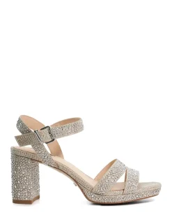 Sparkle Block Heel Sandals