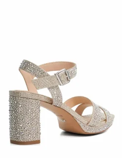 Sparkle Block Heel Sandals