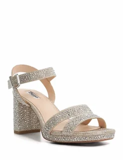 Sparkle Block Heel Sandals