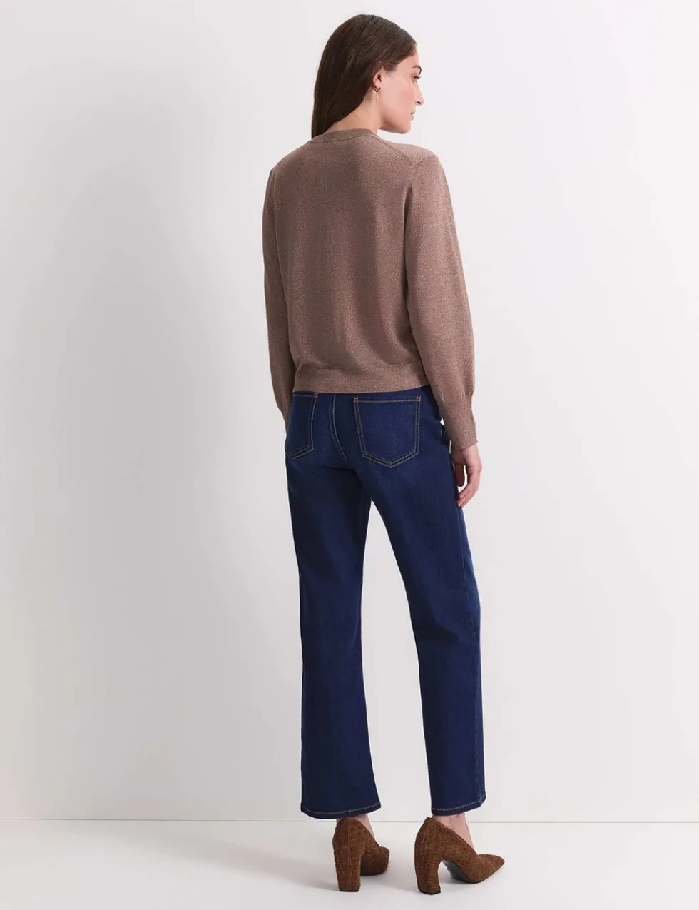 Sparkly Crew Neck Relaxed Jumper