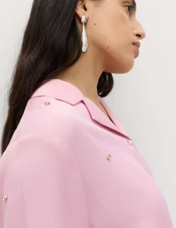 Sparkly Embellished Collared Shirt