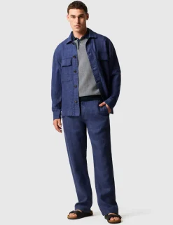 Spencer Bay Regular Fit Pure Linen Trousers