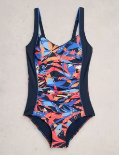 Splash Control Ruched Swimsuit