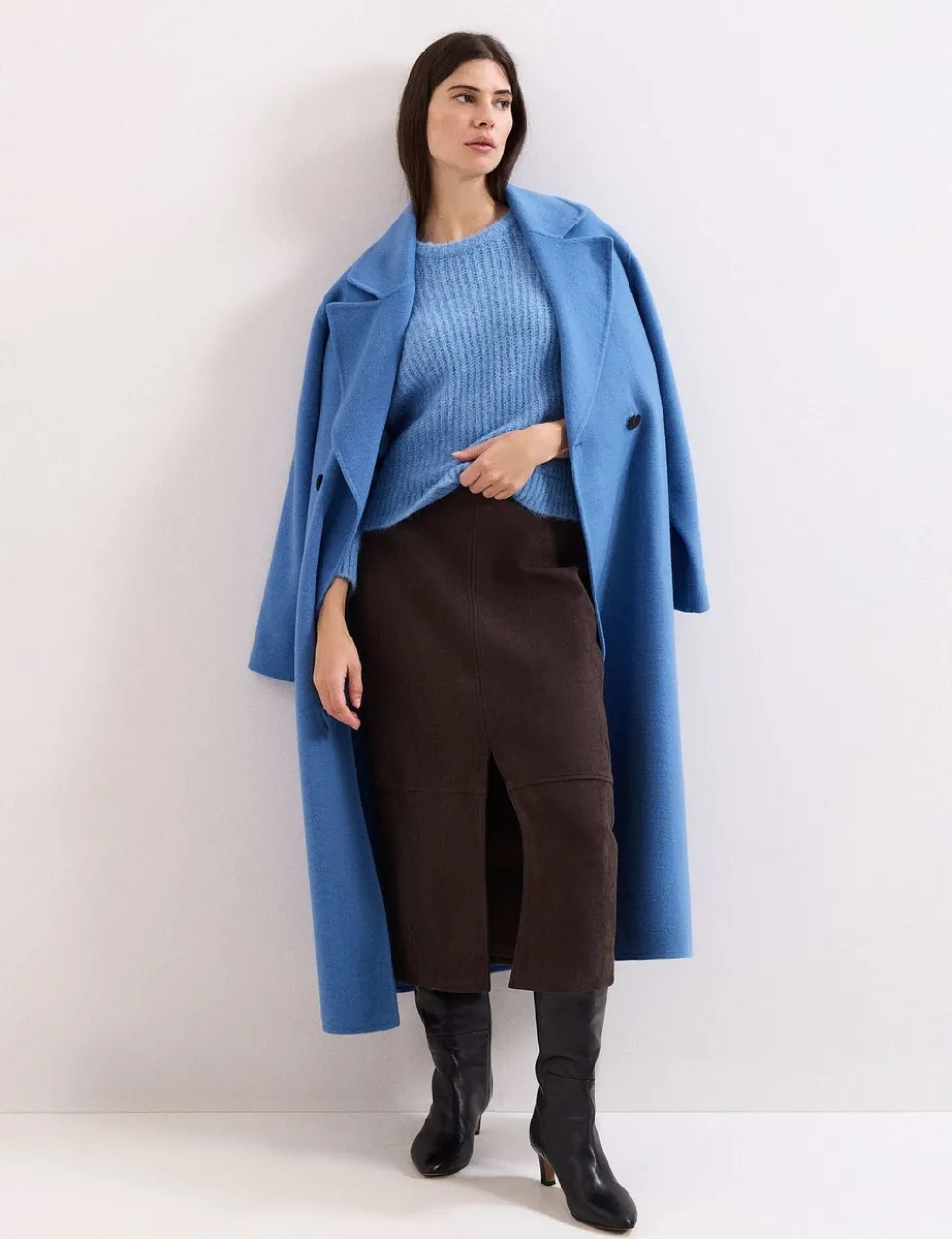 Split Front Midi Pencil Skirt