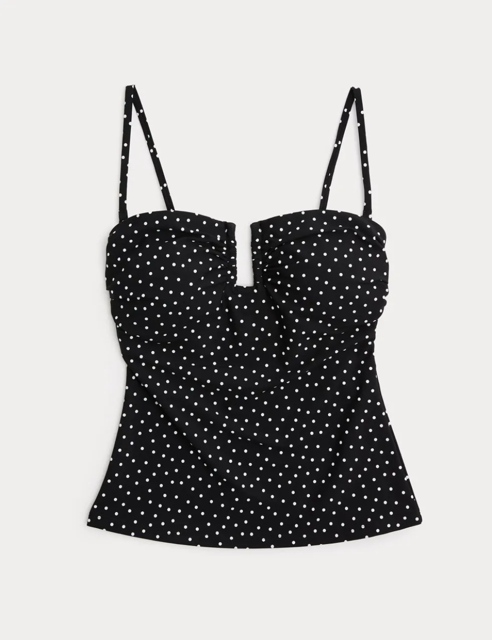 Spot Print Padded U-Wire Tankini Top