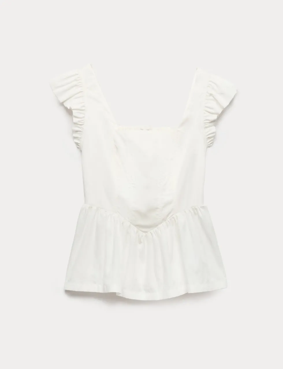 Square Neck Peplum Top
