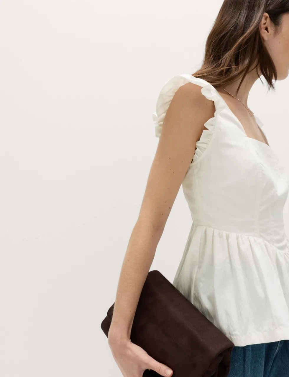 Square Neck Peplum Top