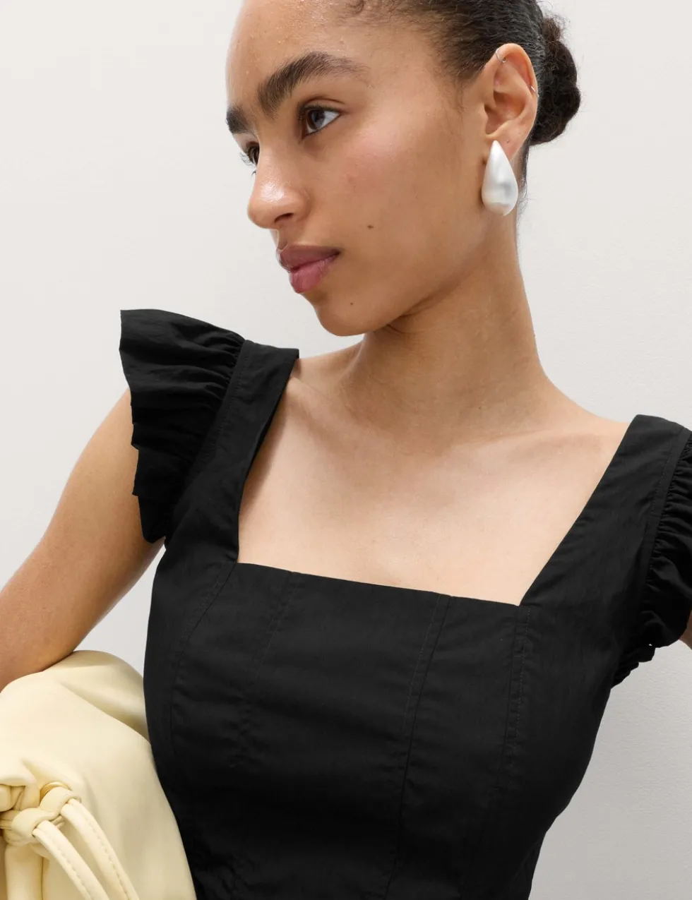 Square Neck Peplum Top