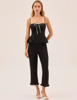 Square Neck Top with Linen