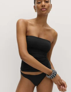 Square Neck Tummy Control Ruched Tankini