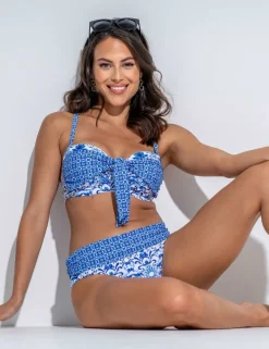 St Lucia Floral Roll Top Bikini Bottoms