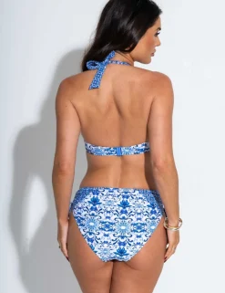 St Lucia Floral Wired Halterneck Bikini Top