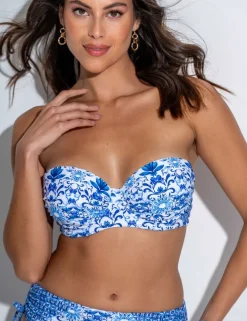 St Lucia Printed Wired Padded Bikini Top (C-G)