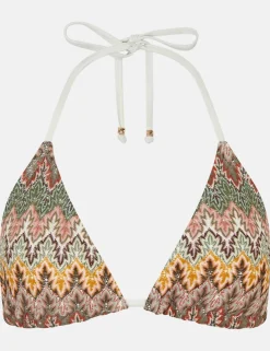 Stitched Halterneck Triangle Bikini Top