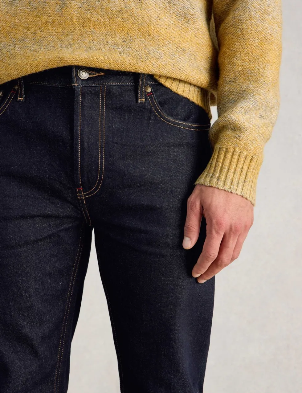 Straight Fit 5 Pocket Jeans
