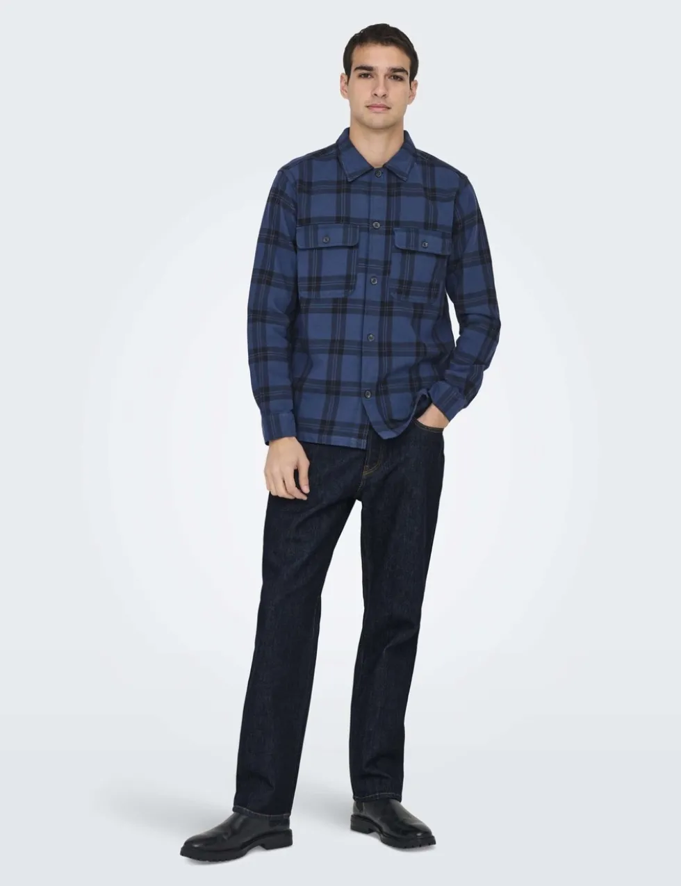 Straight Fit 5 Pocket Rigid Jeans