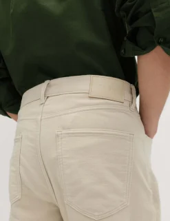 Straight Fit Italian Moleskin 5 Pocket Trousers